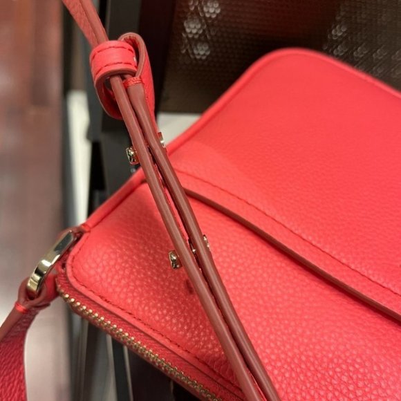 Kate Spade Run around medium crossbody Pebble Leather Peach PXR00405 - Picture 6 of 12